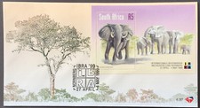 FDC Afrique du Sud bloc 73 Eléphant Premier Jour 1999