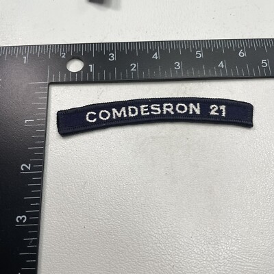COMDESRON 21 Commander Destroyer Squadron Navy Tab Patch (Rocker, UIM) 25J