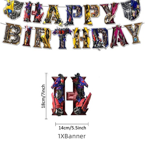 Transformers niños niñas niños decoración de cumpleaños decoración de mesa decoración de pastelesか - Imagen 4 de 4