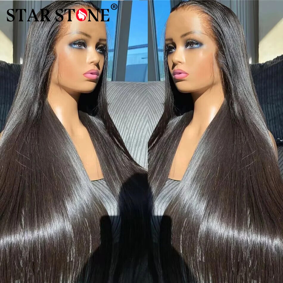 Glueless Human Hair 4x4 HD Transparent Lace Closure Wig Pre Plucked