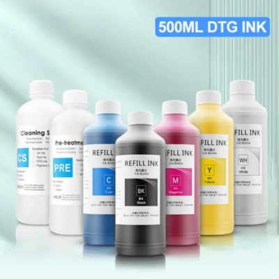 500ml DTG Ink For DX5 DX6 DX7 TX800 I3200 L1800 R1900 R3000 9600 F2000 F2100