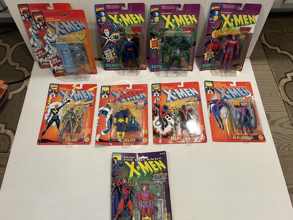 XMen 199193 Lot of (35) Figures Toy Biz Nightcrawler Weapon X Iceman