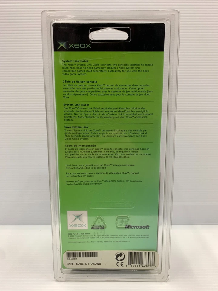 SYSTEM LINK CABLE OFFICIAL MICROSOFT XBOX - NUOVO SIGILLATO NEW SEALED - Immagine 3 di 4