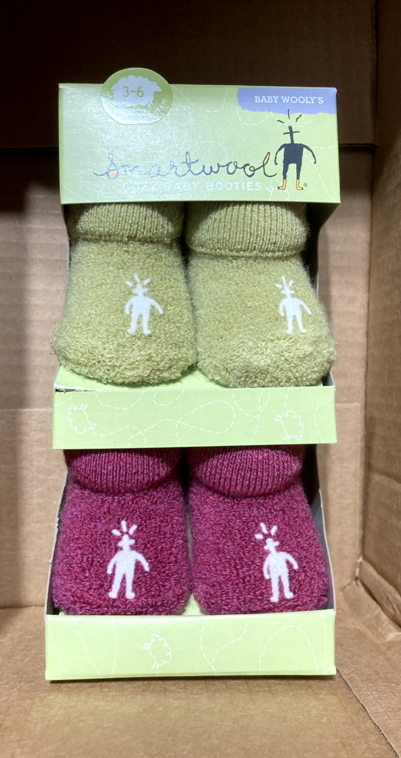 Cute Smartwool Baby Wooly's Cozy Baby Booties Size 3-6 Months