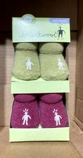 Cute Smartwool Baby Wooly's Cozy Baby Booties Size 3-6 Months