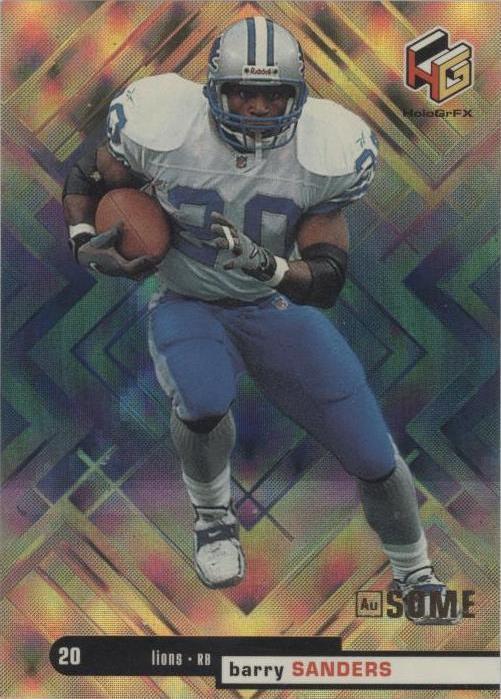 1999 Upper Deck HoloGrFX Barry Sanders #AU17 - 1 of 2