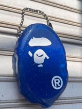 A BATHING APE Men's Goods APE HEAD COIN CASE 1L20182024　blue