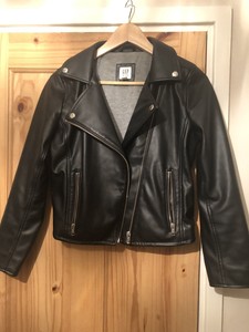 gap leather biker jacket