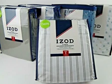 Izod Twin Sheet Set 4 Piece Set Brushed Microfiber Choice Of Colors and Styles 