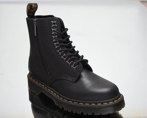 Dr. Martens 1460 Pascal Zip Black Leo Unisex Men's Women's Leather Shoes |  eBay
