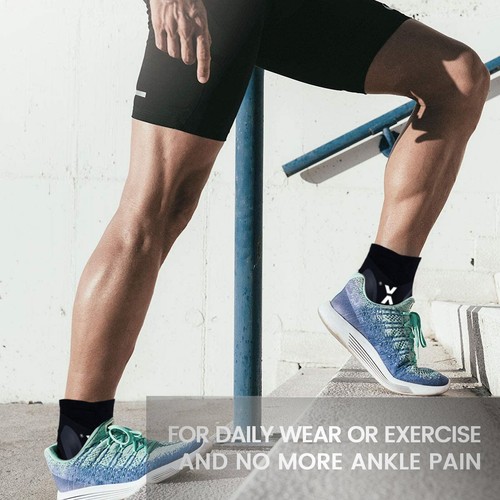 Ankle Support Brace Compression Sleeve Planter Fasciitis Pain Relief Foot Wrap - Picture 3 of 14