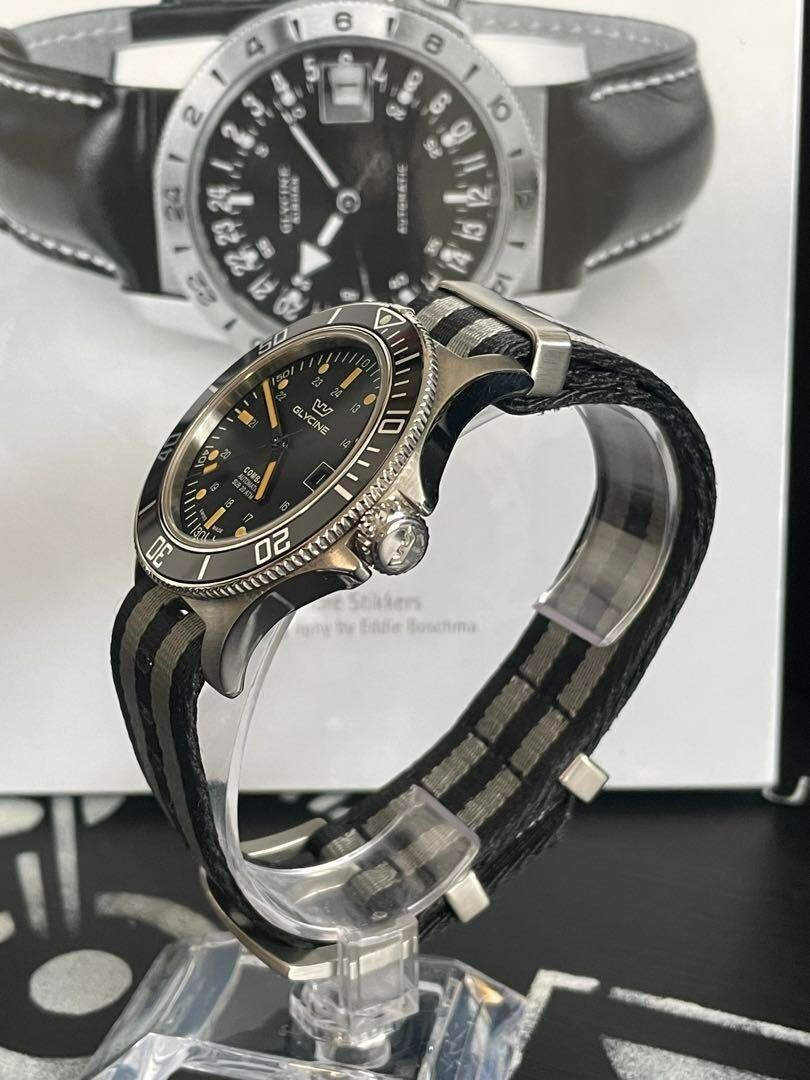 GLYCINE Combat Sub 42 Military Watch Automatic GL0083 w GLYCINE Combat Sub 42 Military Watch Automatic GL0083 w