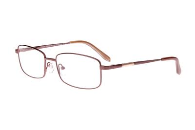 New Michael Adams Eyewear MA-619T Brown Titanium Eyeglasses 53/16/140