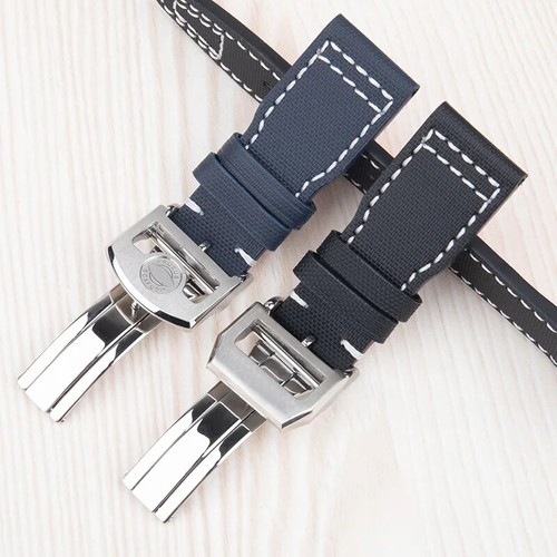 20/21/22 mm Calfskin Leather Nylon Watchband For IWC Pilot SPITFIRE MARK18 - Picture 21 of 37