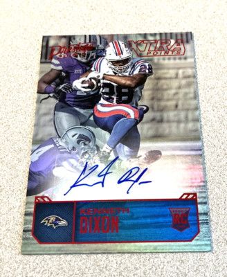 2016 Panini Prestige Xtra Points RC Red Auto #KD Kenneth Dixon Ravens