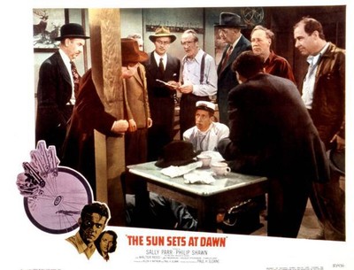 The Sun Sets At Dawn Lobby Card Standing Center Houseley Stevenson OLD PHOTO