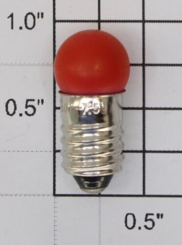 Lionel 50R 7.5 Volt Screw Base Translucent Red Small Globe Light Bulb - Fits 153