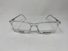REVOLUTION EYEWEAR LINCOLN CRYSTAL SILVER 55/18/140 FLEX HINGE EYEGLASSES YT11
