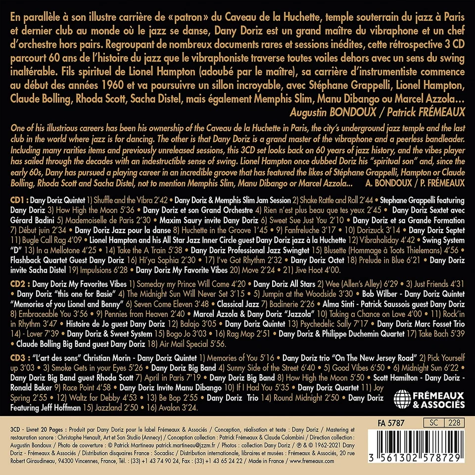 DANY DORIZ  -  ANTHOLOGIE ALL STARS  1962-2021  -  COFFRET 3 CD + LIVRET   NEUF - Photo 2/2