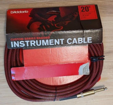 Planet Waves D'Addario PW-BG-20RD Braided Instrument Cable, 20' - Red
