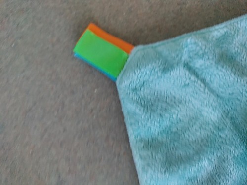 Baby Sea Turtle Lovey Blanket Teether Toy Green Blue Orange Rattle 9" Security - Picture 6 of 10