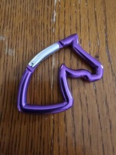 Horse Head Carabiner Key Ring New Purple