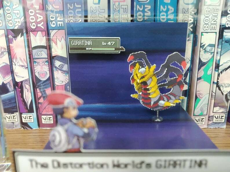 Pokemon Giratina Shiny Handmade Diorama - Gameboy / Retro Gaming Cube -  Fanart