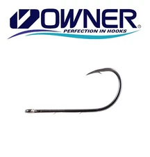 Owner EBI Baitholder Pleated Dual Barb 5123 Black Chrome All Purpose Bait Hook
