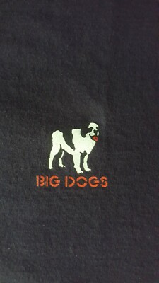T-shirt Big Dogs Bleu Marine - Message Humoristique - Taille XL - Occasion Très Bon état