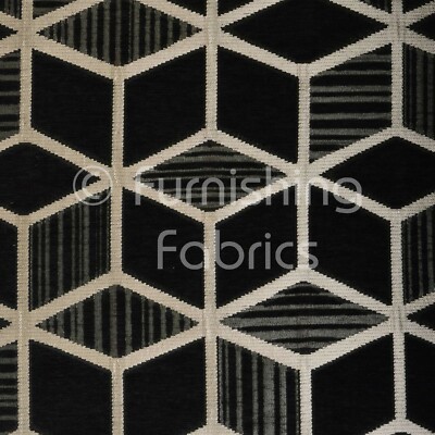 Moderne Schwarz Gold Glanz Geometrisch Designer Qualität Polster Möbel Stoffe