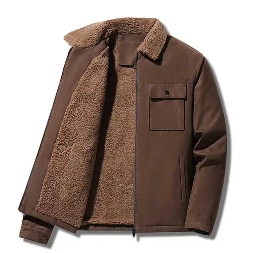 Winter Men Cargo Jacket Casual Warm Fleece Thicken Zipper Coat Streetwear - Bild 4 von 12