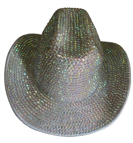 Silver Rhinestone Cowgirl Hat Brand New W/O Tags Gorgeous