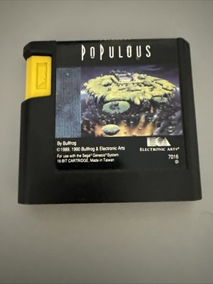 Populous 16-Bit (Sega Genesis, 1990) Bullfrog Electronic Arts Cartridge Only