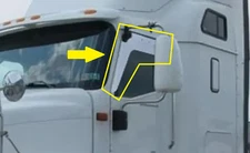 International Series 9200 9400 9900I Angled Chop Top Door Trim 5" SS pair Set