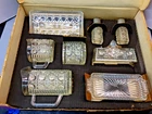 Vintage 1973 Federal Glass:  Windsor "Top O' the Table" Crystal  9 Piece  Set EX