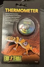 Exo Terra Thermometer Reptile Terrarium Celsius Fahrenheit Analog Thermometer
