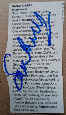 ORIGINAL AUTOGRAMM SARA POWELL Doctor Who