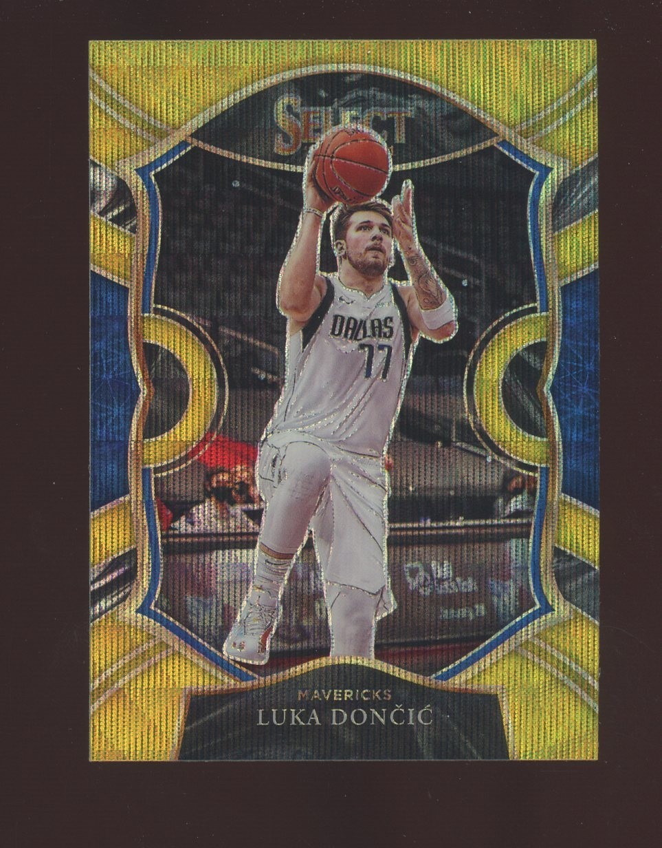 #1 2020-21 Select Concourse Gold Wave Prizm #15 Luka Doncic Mavericks