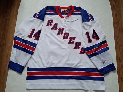 2XL  mens New York Rangers jersey Theo Fleury white Pro Player wordmark  14