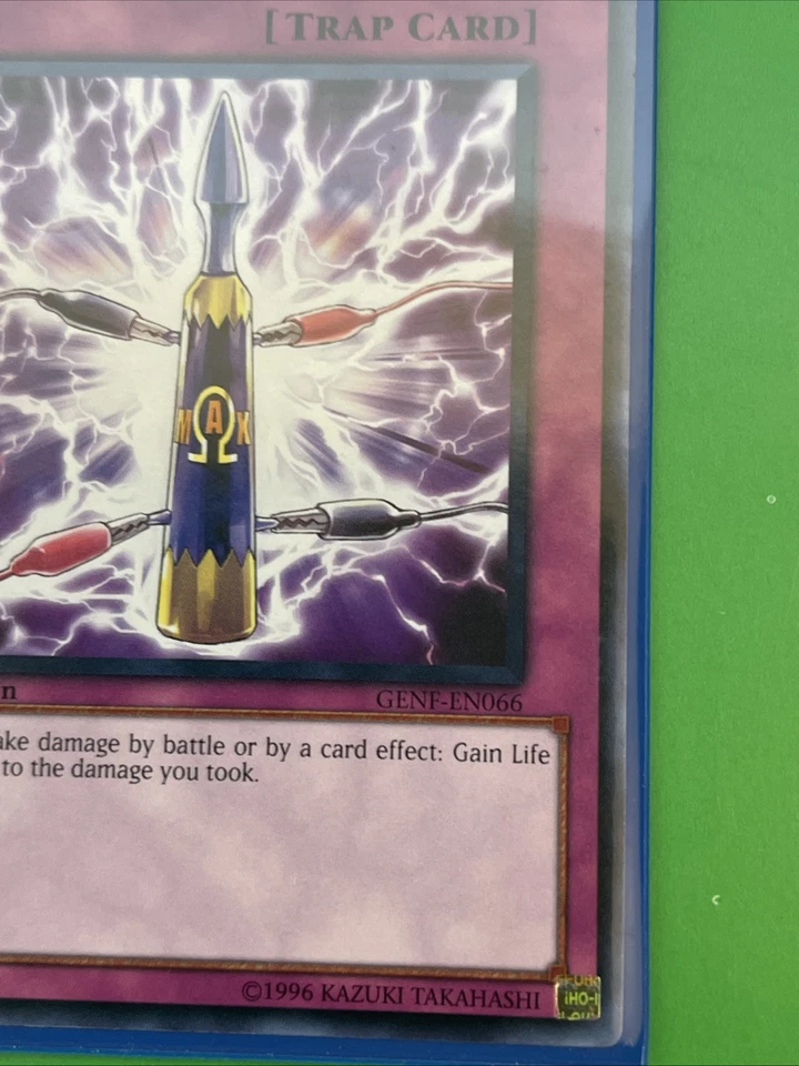 1996 Yugioh ! Damage Vaccine Omega Max TCG Generation Force 1st GENF-EN066 - Image 2 of 4