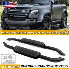ALL Black 2-Door Running Boards For Land Rover Defender 90 2020-2025 Side Steps