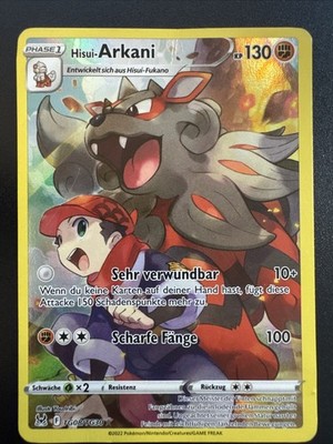 Hisui-Arkani TG08/TG30 Holo Alternative Art Pokemon Verlorener Ursprung LOR GD D