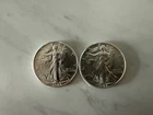 (2) 1944 P 50C Walking Liberty Half Dollar BU