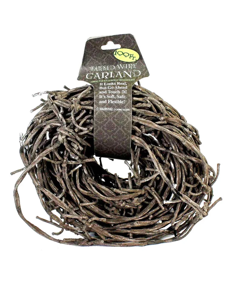 HORROR-SHOP Rostiger Deko-Stacheldraht 30m