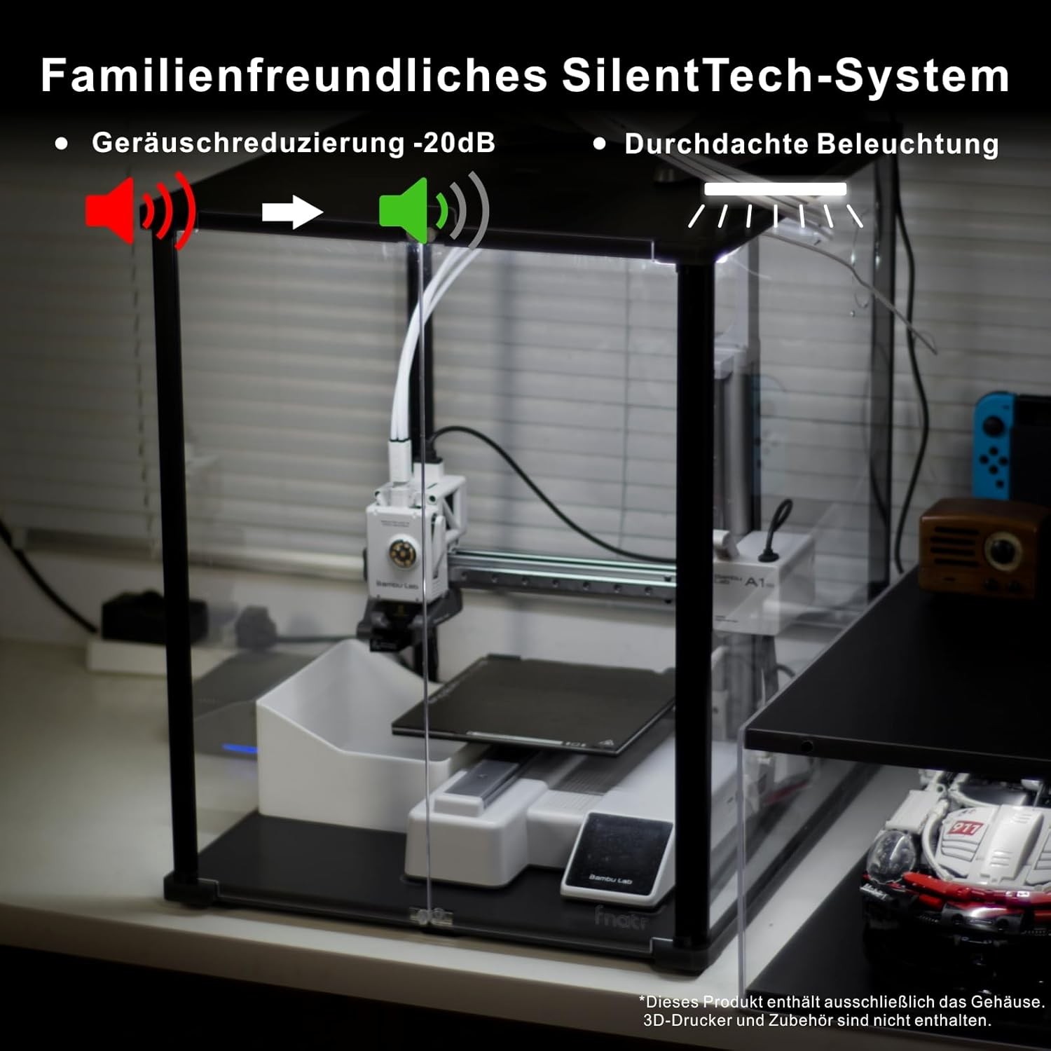 3D Drucker Gehäuse Bambu Lab A1 Mini Rauchkontrolle Belüftung Überh - Bild 5