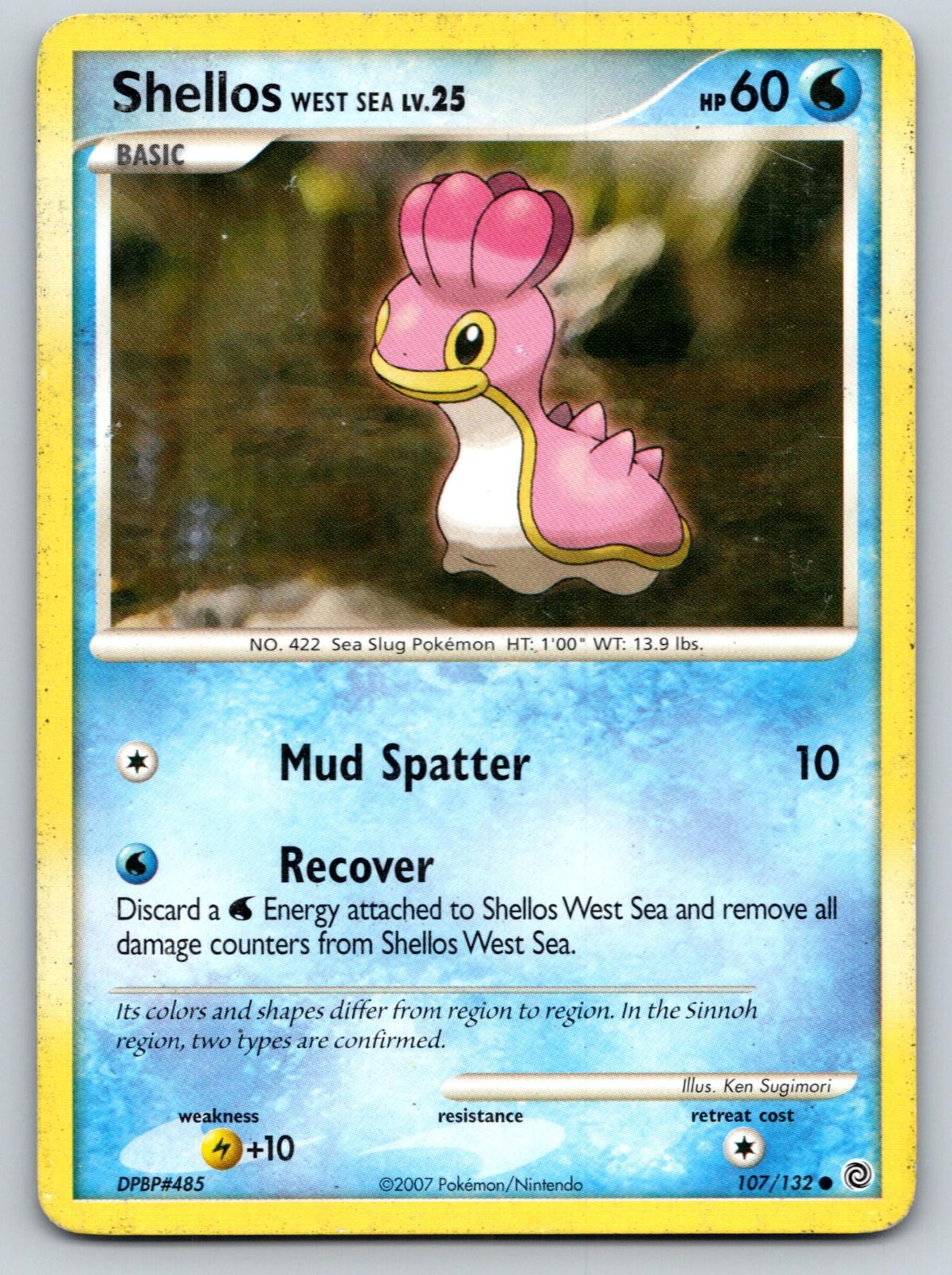 Shellos West Sea 107/132 Common Secret Wonders Pokemon Heavily Played