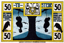 RARE 1921 MONEY w HANGED HOOK-NOSED GNOMES, VULTURES. POEM DISSING THE  PUSHERS 