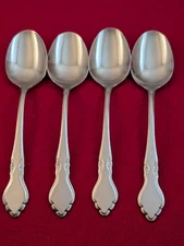 Set Of 4 Oneida Northland Musette Stainless Oval Soup Spoons Korea Silverware