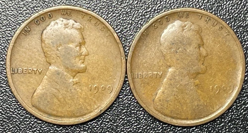1909 VDB  & 1909 Lincoln Wheat Cents    Good Condition