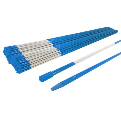 (Pack of 500) Snow Stakes 48 inches Long, 5/16 inch, Blue with Cap & Tapered End